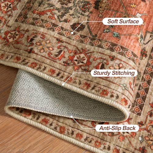 Image of Tangsoo Boho Runner Rug, 2x6 Washable Runner Rugs for Hallways, Non Slip