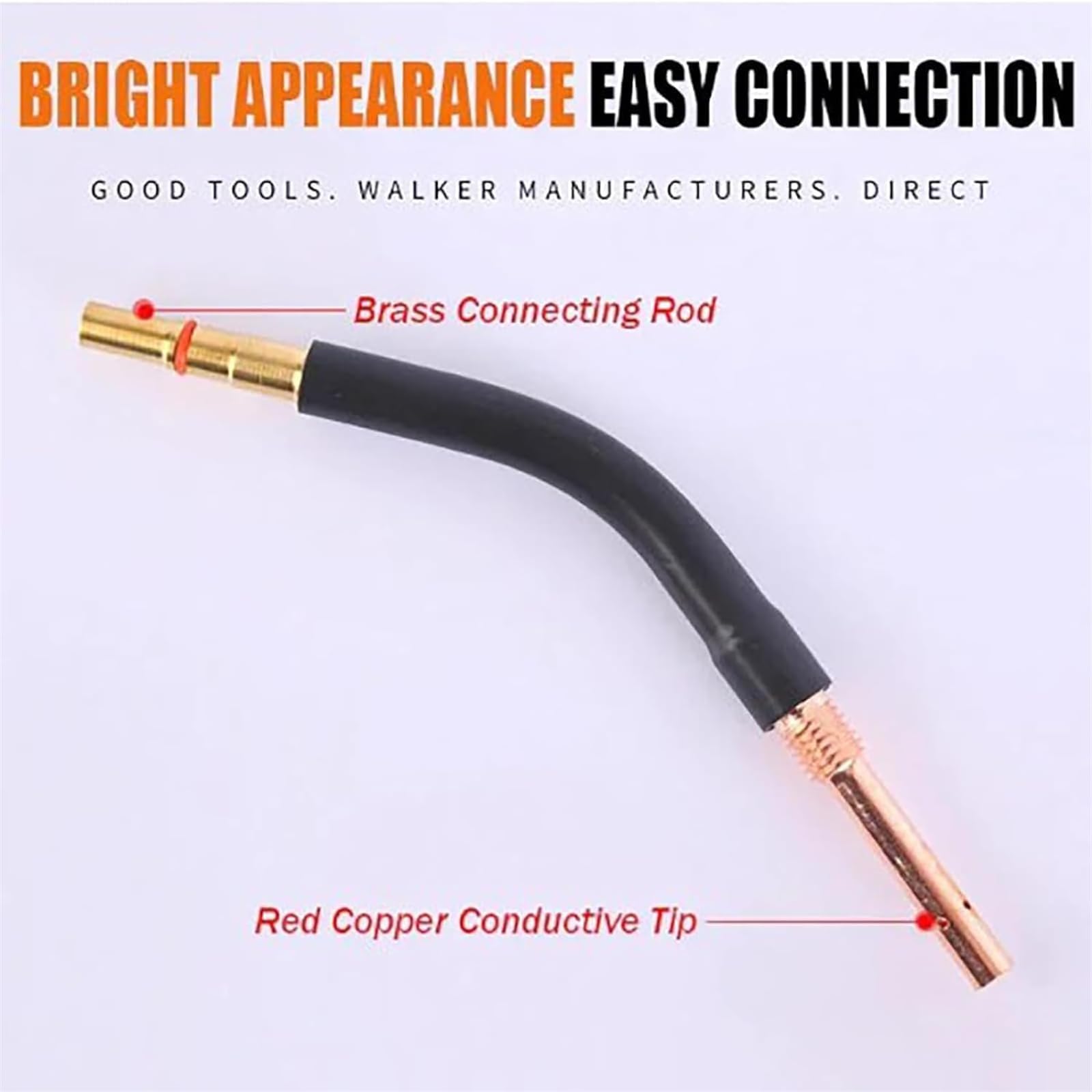 Asta Piegatubi Per Pistola Saldatrice - Collo Di Cigno In Rame Viola 140/200/235mm - Foto 8