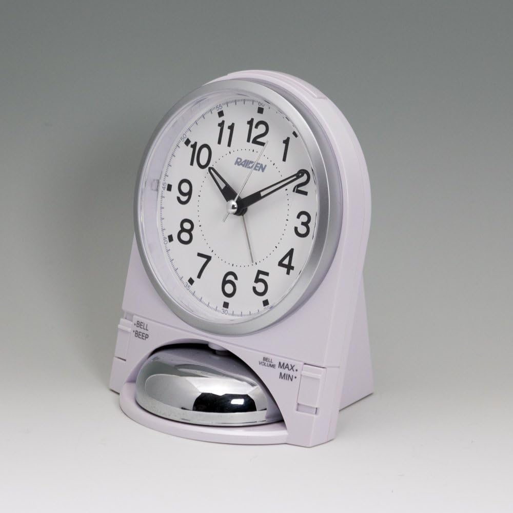Seiko NR436W Seiko Clock Alarm Clock, Analog, Loud Volume, Switchable, Alarm, Pixis Raiden Leiden, White, Pearl