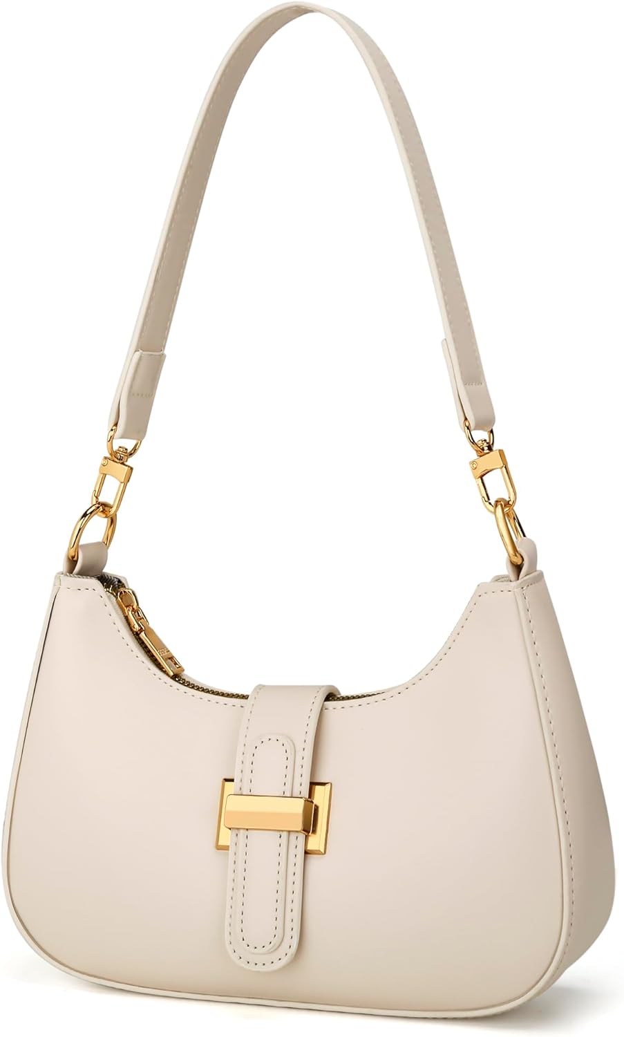 KXXIU Shoulder Bag for Women – Small Purse for Women Vegan Leather Hobo Handbag, Crescent Bag with Removable Strap
