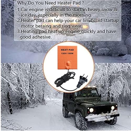 Richoose HP20231013 Silicone Engine Heated Pad 100X130Mm, 120V Engine Heater Pad, 150W Adhesive Flexible Heating Pad For Car Oil Pan/Tank Type thumb #5