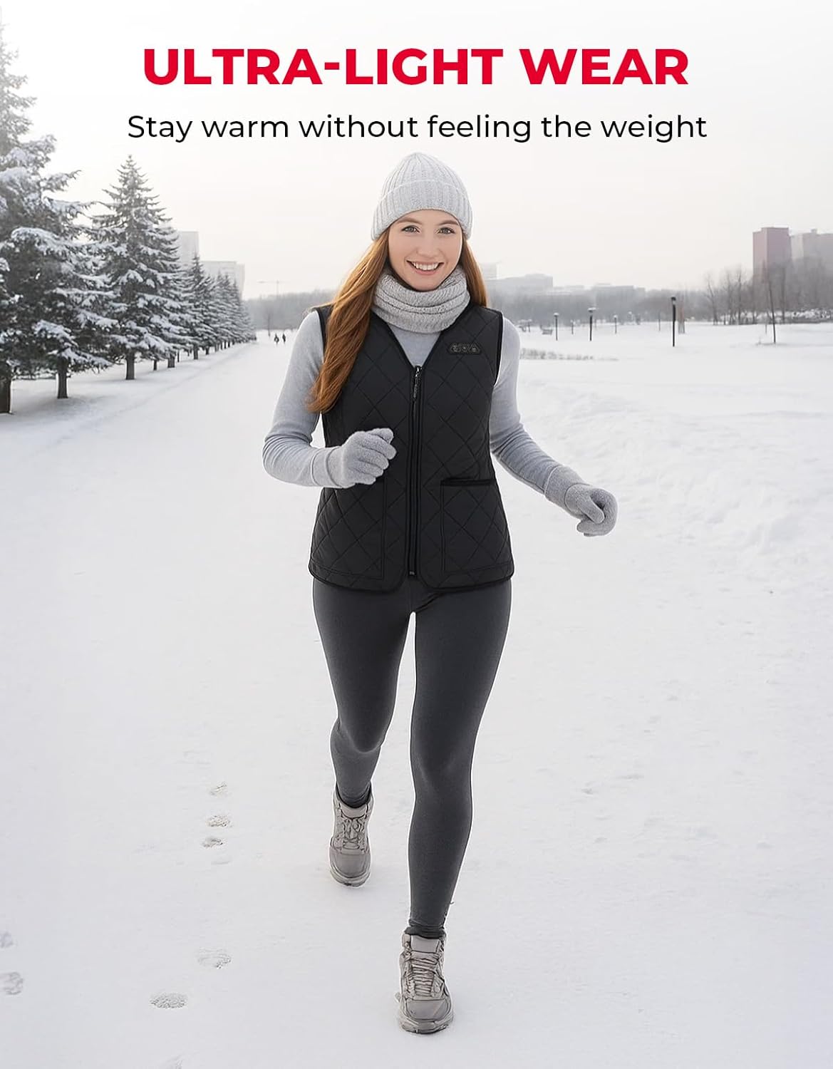 KEMIMOTO Womens Heated Vest with Battery Pack Included, Heated Jackets for Women, Women's Zip Up Winter Electric Quilted Vest - Image 4