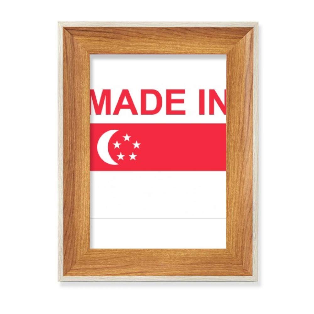 Marco de fotos de madera hecho en Singapur para escritorio y arte
