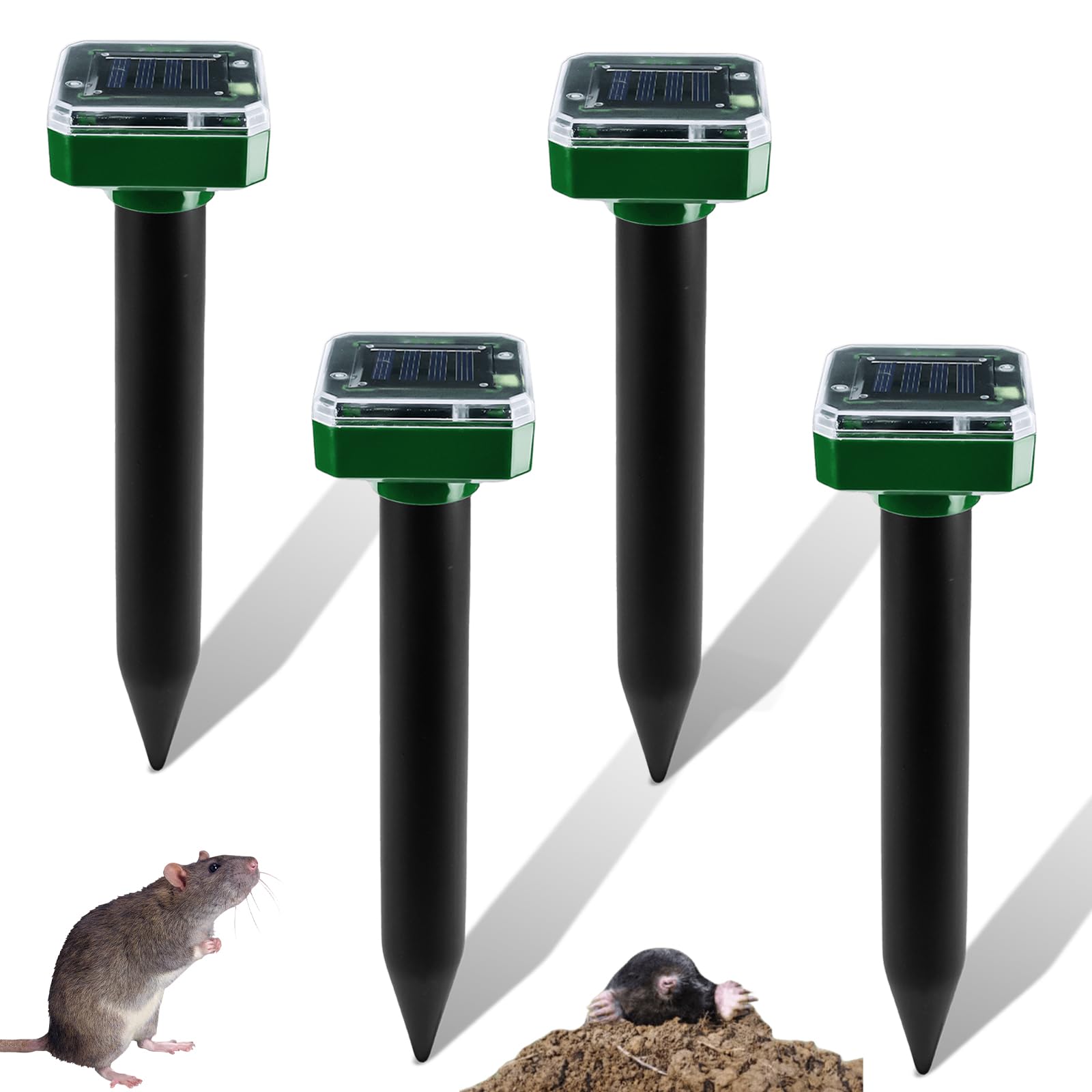 lot de 4 répulsifs solaires anti-taupes