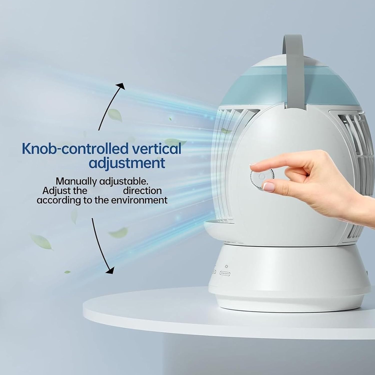 1. Compact 3-Speed Portable Air Cooler With Oscillating Misting Fan For Bedroom Office Desk & Outdoor Use Small Space Air Cooling Fan