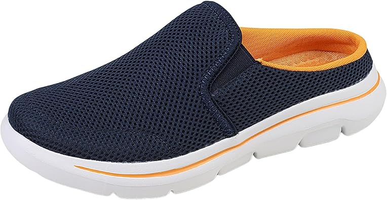 Womens Slip On Walking Shoes Sneakers Large Running Leisure Shoes Flat Heeled Slip Mesh Breathable Mesh Orthopedic Breathable Running Sneakers Without Heels Women Sneaker Daily Wear