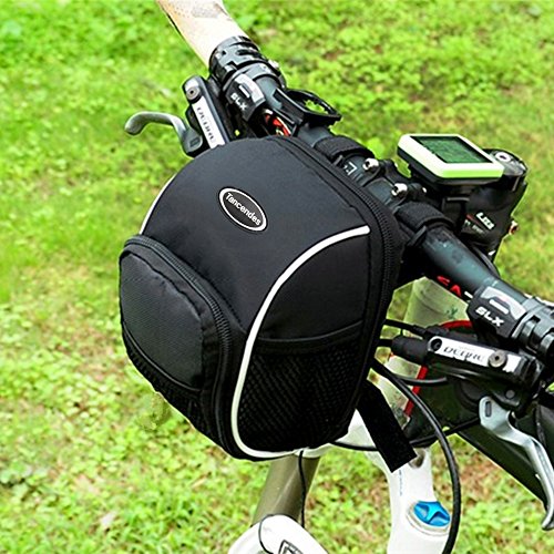 Tancendes Bicycle Cycling MTB Bike Basket Front Frame Tube Handlebar Bag with Rain Cover by
