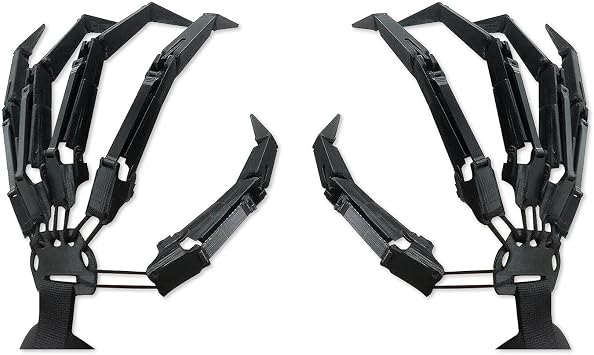 Halloween Joint Finger, Flexible Joint Finger Extensions, Portable Scary Skeleton Bone Finger, Cosplay Accessories 2 Pieces, Black, 2 Pieces - Black, #384