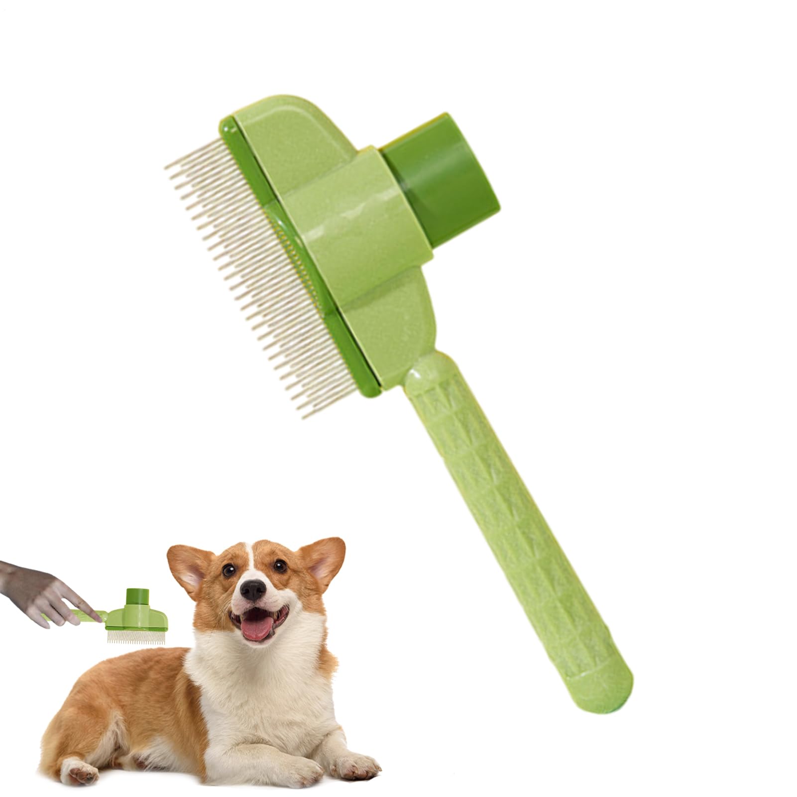 Katzenpflegebürste Entfilzungskamm, Ergonomischer Griff, Click-Slicker | Haustierbürste Fellpflege, Unterfell-Entwirrung, Reinigung, für Kätzchen, Hunde, Haustiere, Baden