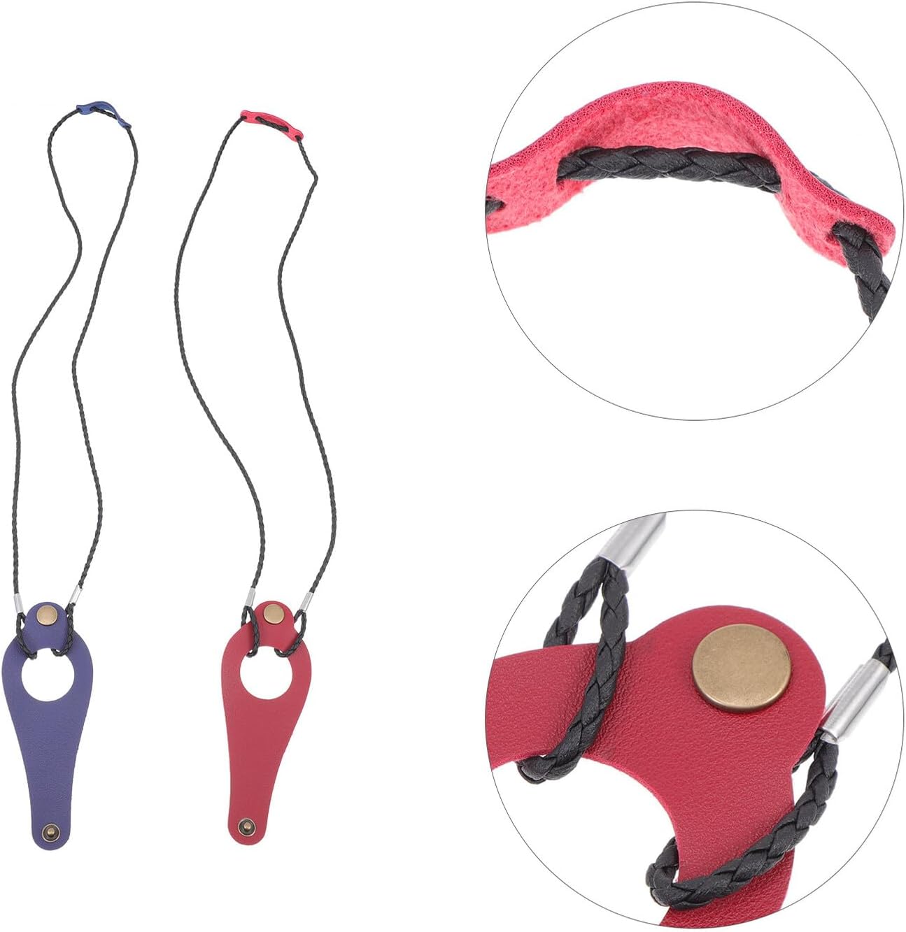 2pcs Anti-slip Eyeglasses Lanyard Retro Style Pu Hanging Glasses Chain Strap for Women Men, Non-slip Eyewear Retainer Suitable for Outdoor and Daily Use