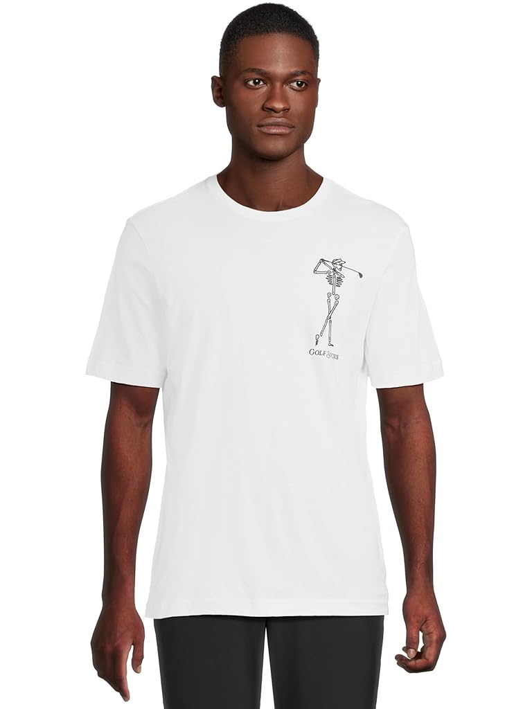 White TravisMathew Golf Sucks Tee