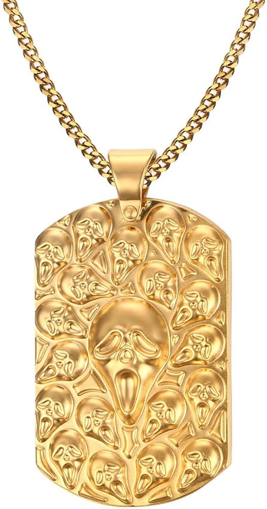 Rockyu ブランド 人気 ネックレス メンズ レディース ゴールド 18金 名札 プレゼント 贅沢 金 ペンダント 好評受付中 おしゃれ ラグジュアリー