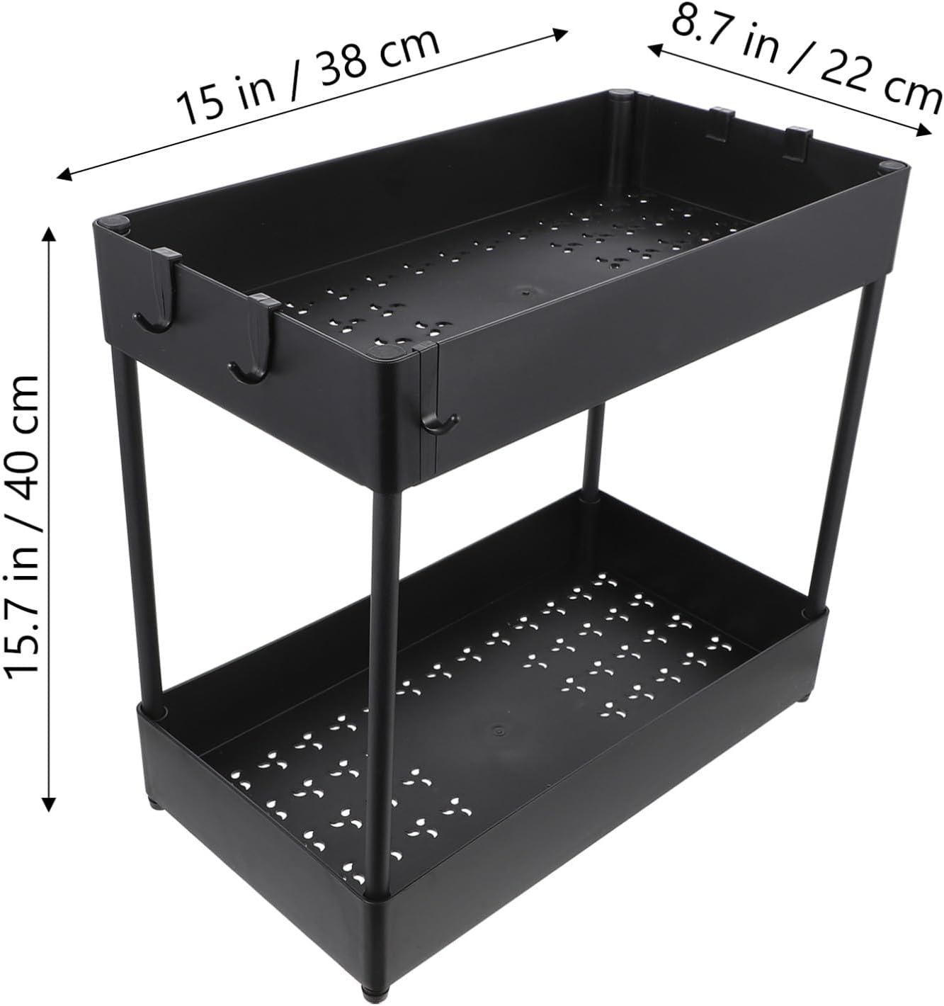 Luxshiny Sink Storage Rack Multi-Layer Design Sturdy Metal Organizer for Kitchen and Bathroom Space-Saving Countertop Holder for Seasonings and Supplies