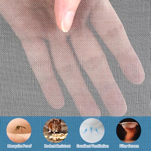 Exsink Edelstahl Drahtgitter Und Drahtgeflecht, Feinmaschig, 304 Edelstahl Und Hitzebeständig, 30 * 200CM Rolle Für Insektenschutz, Verhindert Mäuse, Fenstergitter, Garten Und Lüftungsgitter