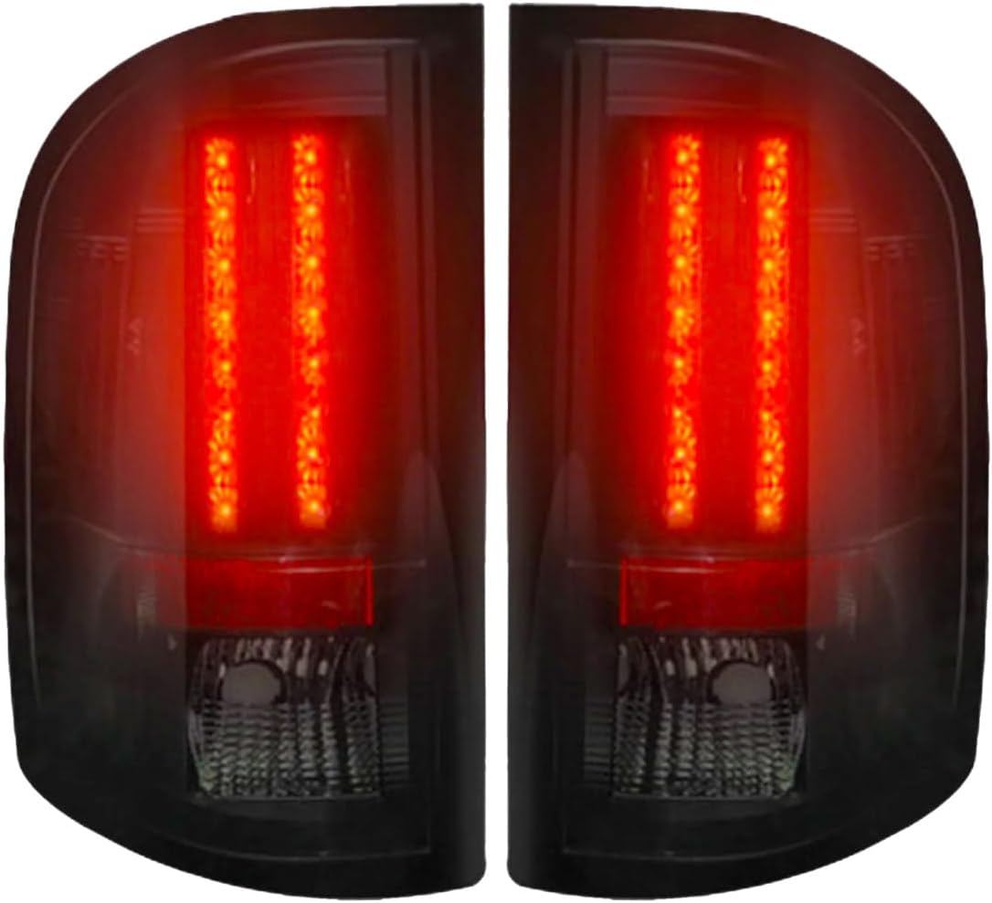 RECON - Fits 07-13 Chevy Silverado (Single Wheels), 07-14 Chevy Silverado (Dually) & GMC Sierra (Dually) Ultra Bright LED Tail Lights (SMOKED LENS)
