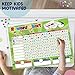 Magnetic Reward Chart Set Includes: 20 Magnetic Chores, 210 Magnetic Stars & 4 Color Dry Erase Markers & Dry Erasable Behavior Chart Board 16 x 12, Magnetic Backing For Fridge + Hanging loop for Wall,