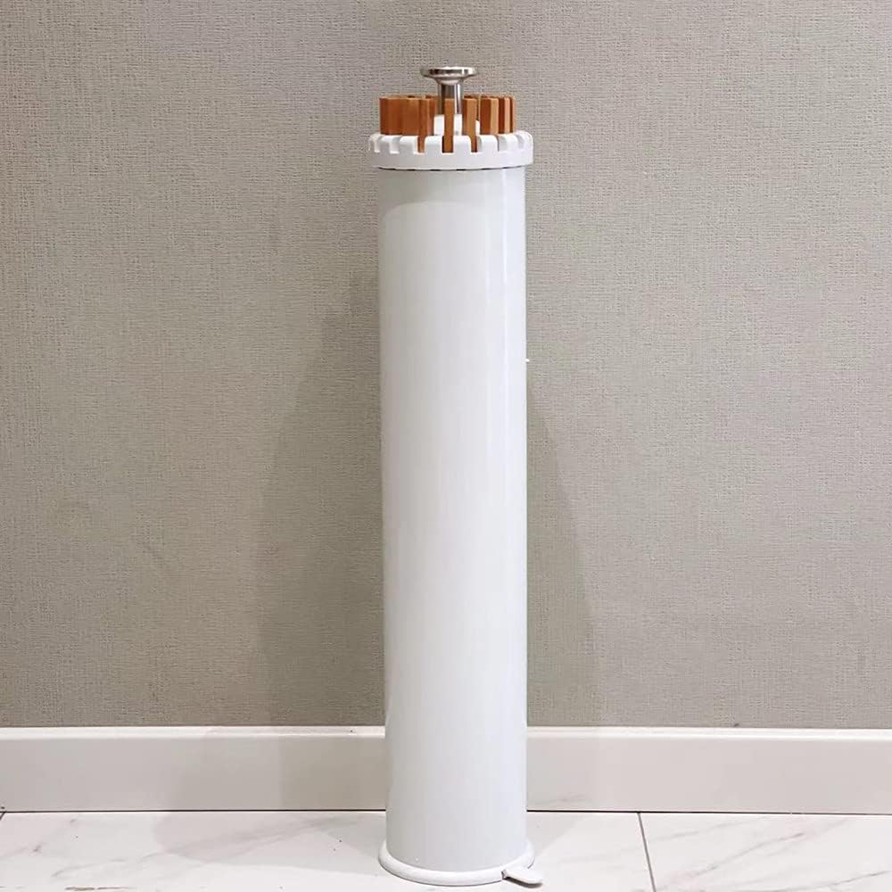 Photo 1 of Free Standing Towel Rack, Freestanding Towel Rack, Foldable Wooden Towel Rack for Bathrooms, Balconies, Bedrooms and Indoors (Color : Blanc, Size : 50x50x121cm) 50x50x121cm Blanc