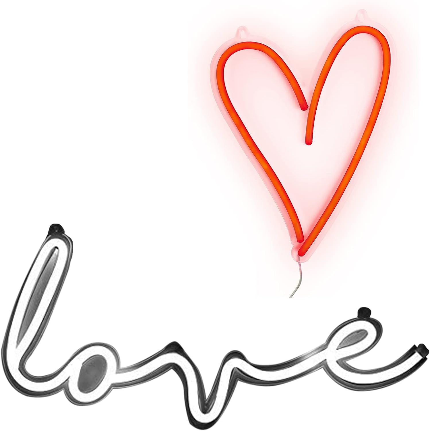 Amped & Co Love LED Neon Light, Wall Hanging Room Decor