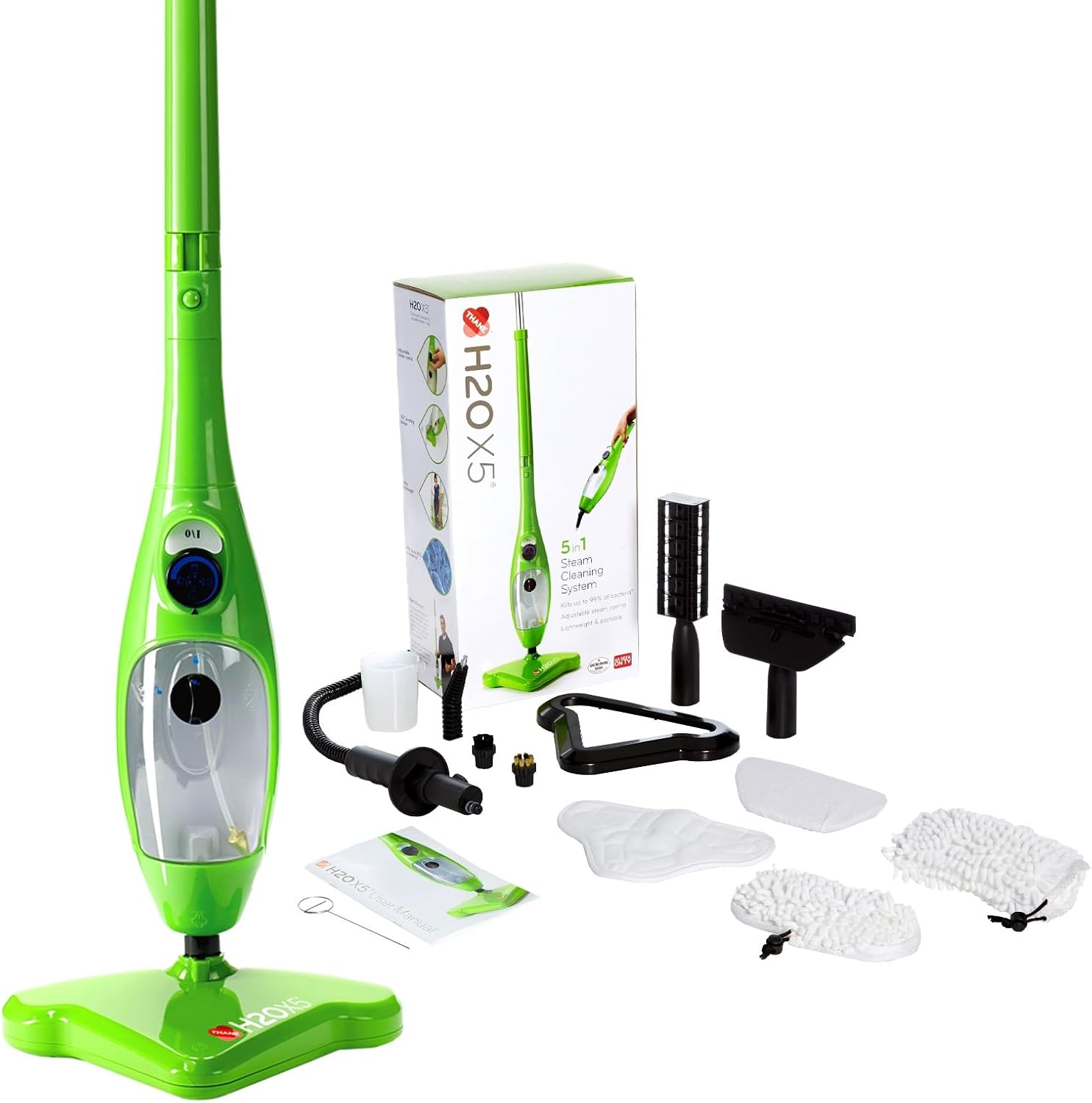 H2O X5 Steam Mop and Handheld Steam Cleaner Multifunctional
