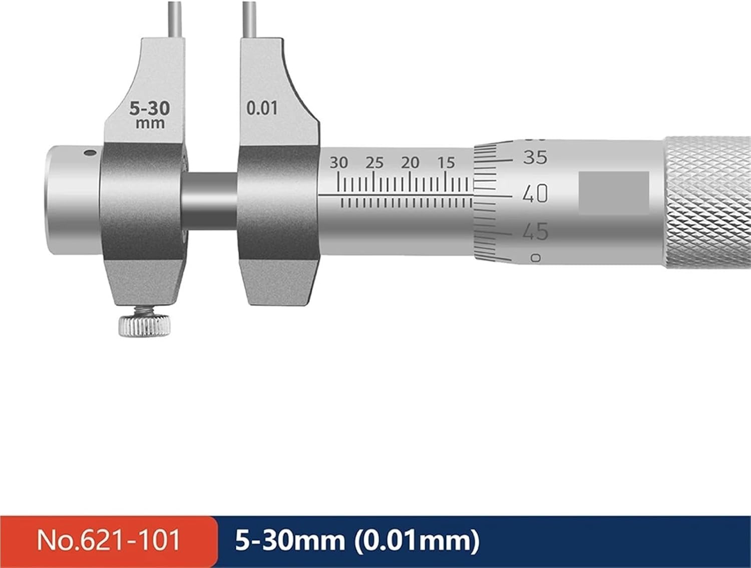1pcs Inner Diameter Micrometer Three-Point Internal Measurement Inner Diameter Micrometer Aperture Precision 0.004mm(25-50mm)