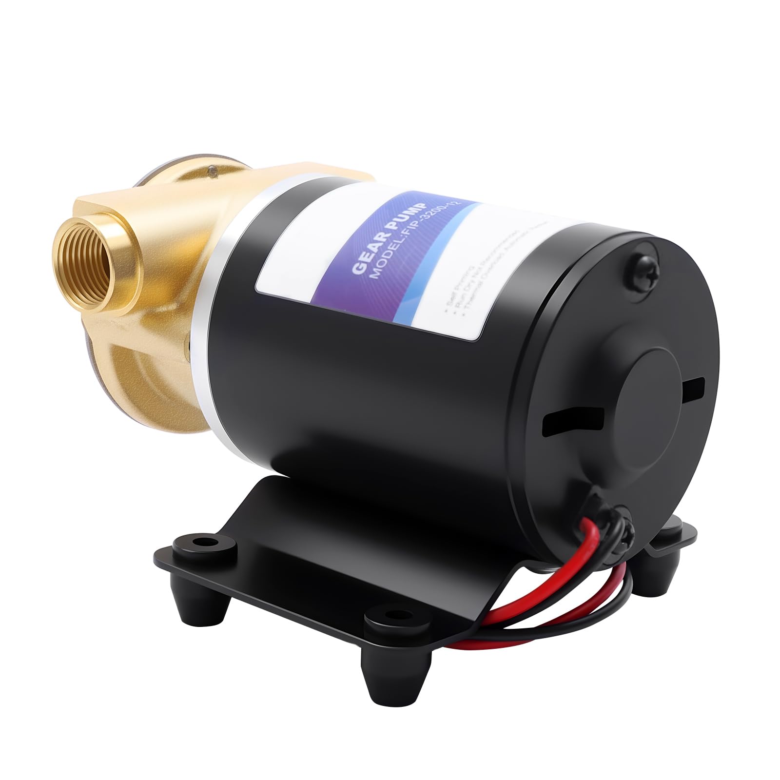 Pompe à eau pompe de cale 12V 20 PSI pompe de nettoyage de pont auto - amorçante 23l / 30l / min Liquide Automatique pour Pompe de Cale Marine Pompe à Eau pour Bateaux, étangs, Piscines (30L)