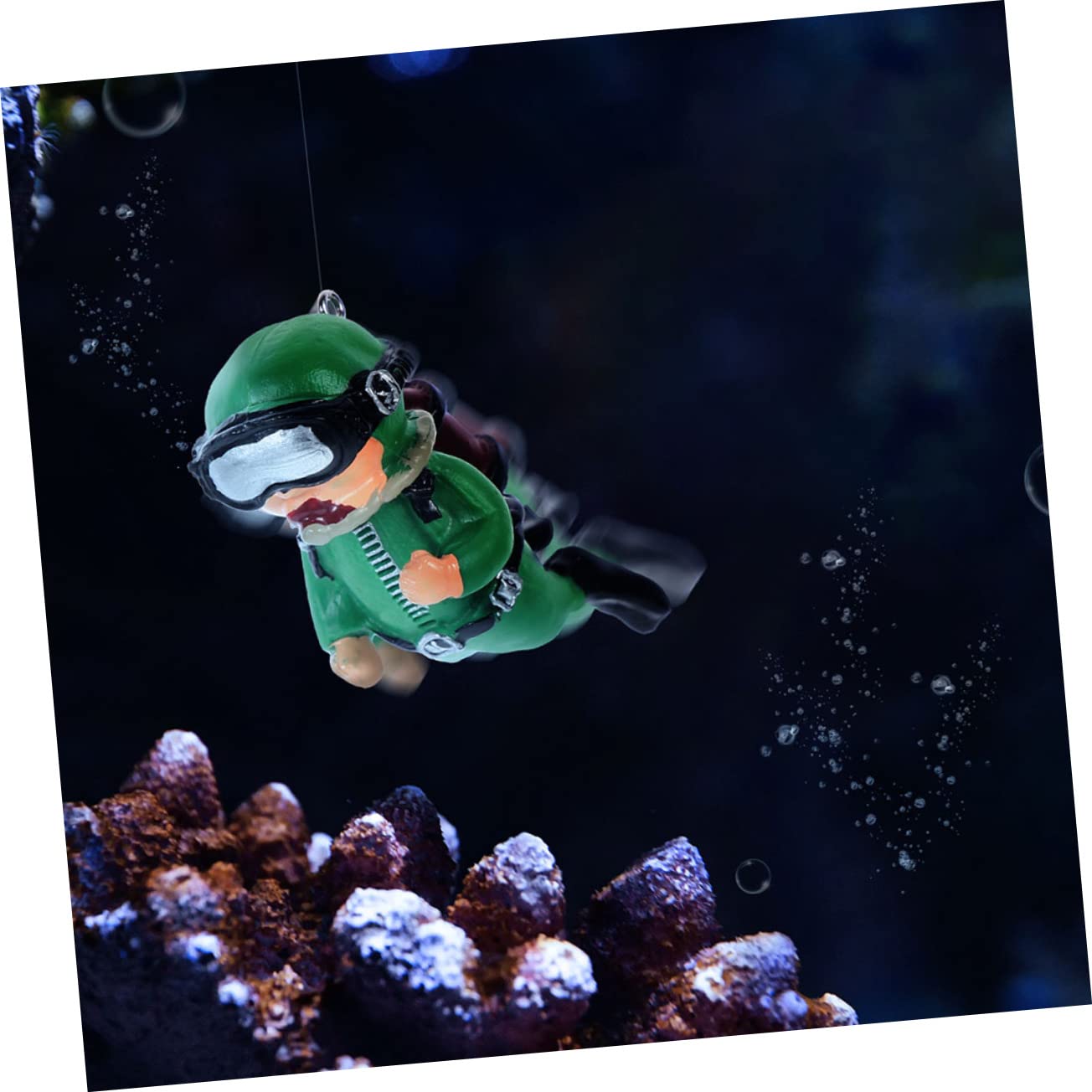 GLEAVI 5 Ensembles Décoration D'aquarium Plongeur Flottant D'aquarium Adorable Décor D'aquarium Petit Bulleur pour Aquarium Jolie Figurine De Plongeur PVC 2 Pièces * 5