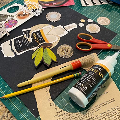LINECO Neutral pH Adhesive 8 Oz, Acid-Free, All-purpose Glue, Dries Clear and Remains Flexible. Used for Bookbinding and Book Repair, Framing, Collages, Paper Art and Crafts - Image 9
