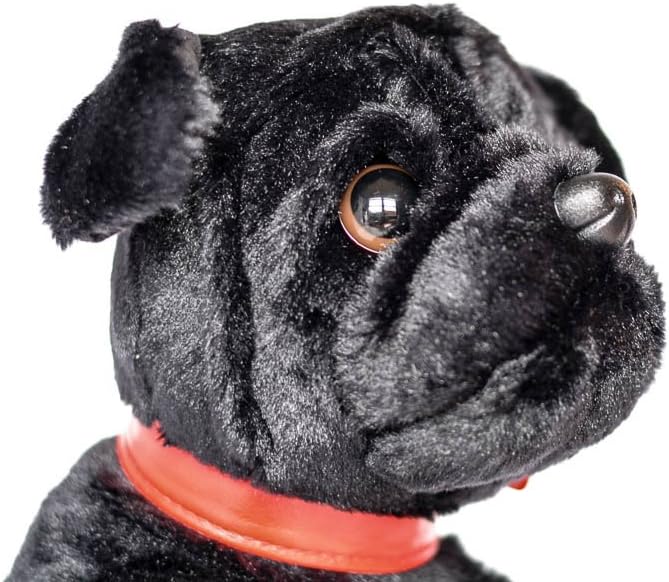 stuffed black pug