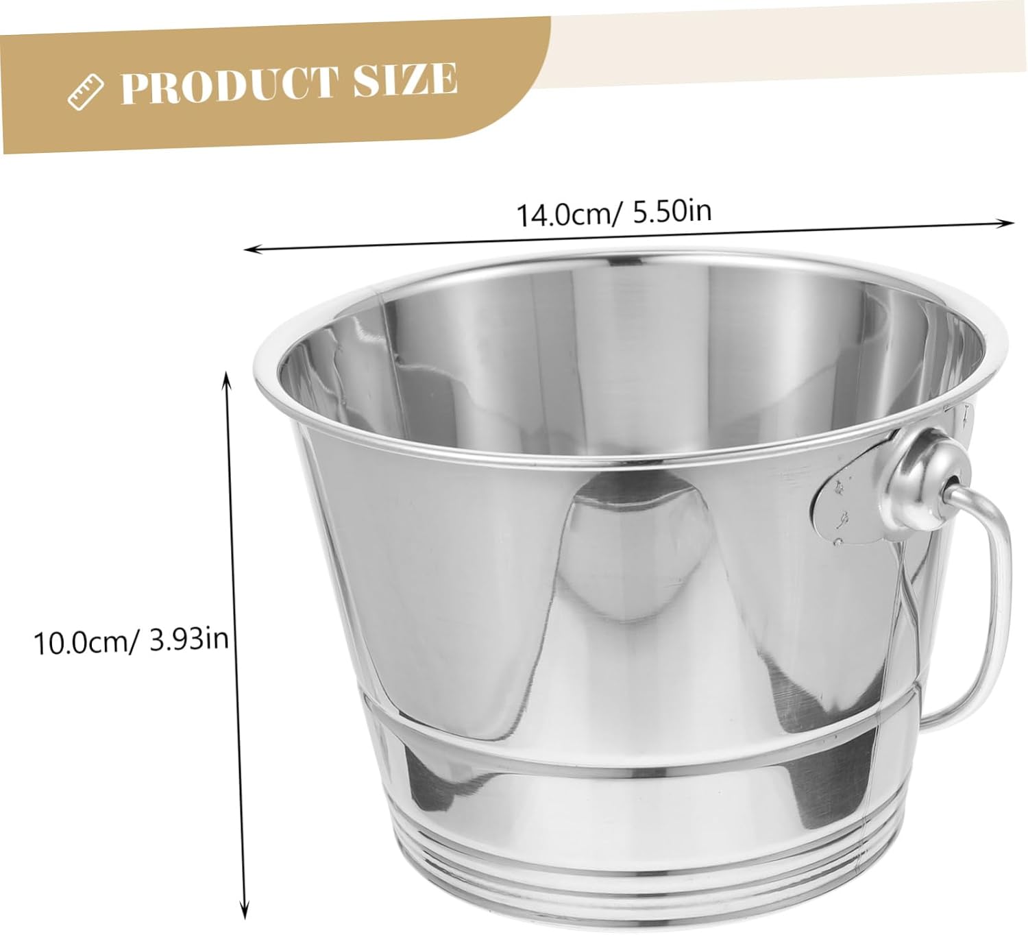 Cabilock Stainless Steel Bucket 2pcs Storage Multi-Functional Wine Bucket for Party Bar Ktv Beer