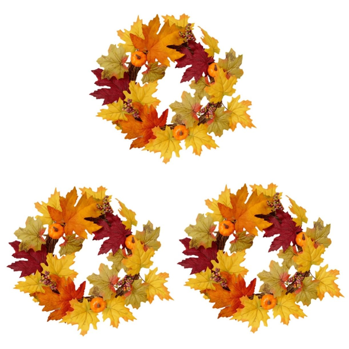 Guirnalda de otoño PRETYZOOM de 3 piezas para decorar puertas en Halloween y fiestas de cosecha