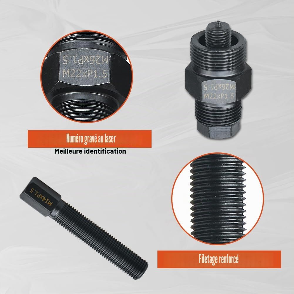 Ensemble d'outils universels d'extraction de Volant d'inertie de Moto 10 pièces pour Moto Dirt Bike ATV Compatible avec Yamaha Kawasaki Honda Suzuki