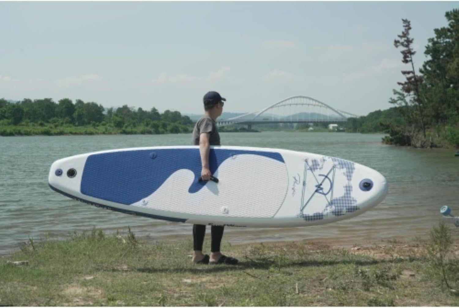 11'x34 x6 Inflatable Stand Up Paddle Board, Surfboard, Surfing Paddle Board, Balance Float Board, Universal Travel Board, PVC Brushed Material160.45