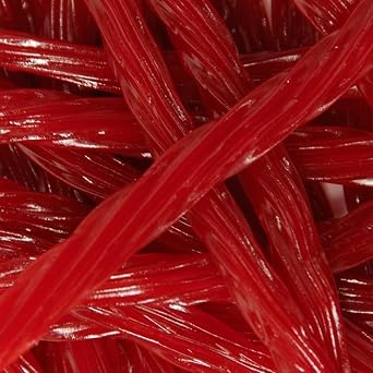 7 Inch Jumbo Juicy Licorice Twists Chewy Candy Red Cherry, 1 Pound