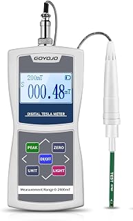 GOYOJO Digital Gauss Meter 0–2400mT, High Accuracy Magnetic Field Tester for DC Magnet Measurement, Permanent Magnets, Motors, Speakers, and Industrial Applications