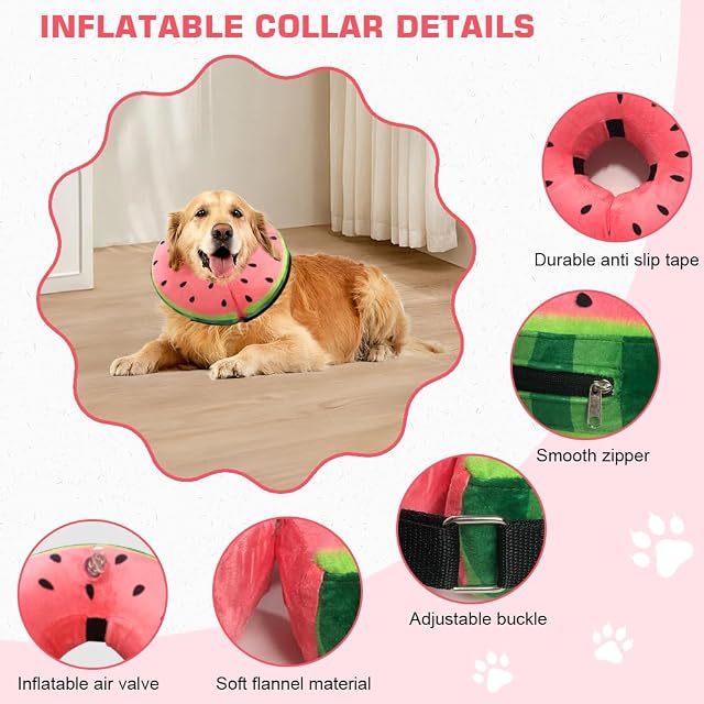 Foto 3 de 7 de HMCEY Collar de Recuperación Inflable para Perros,Collar Isabelino Inflable,Collarin Perros para No…