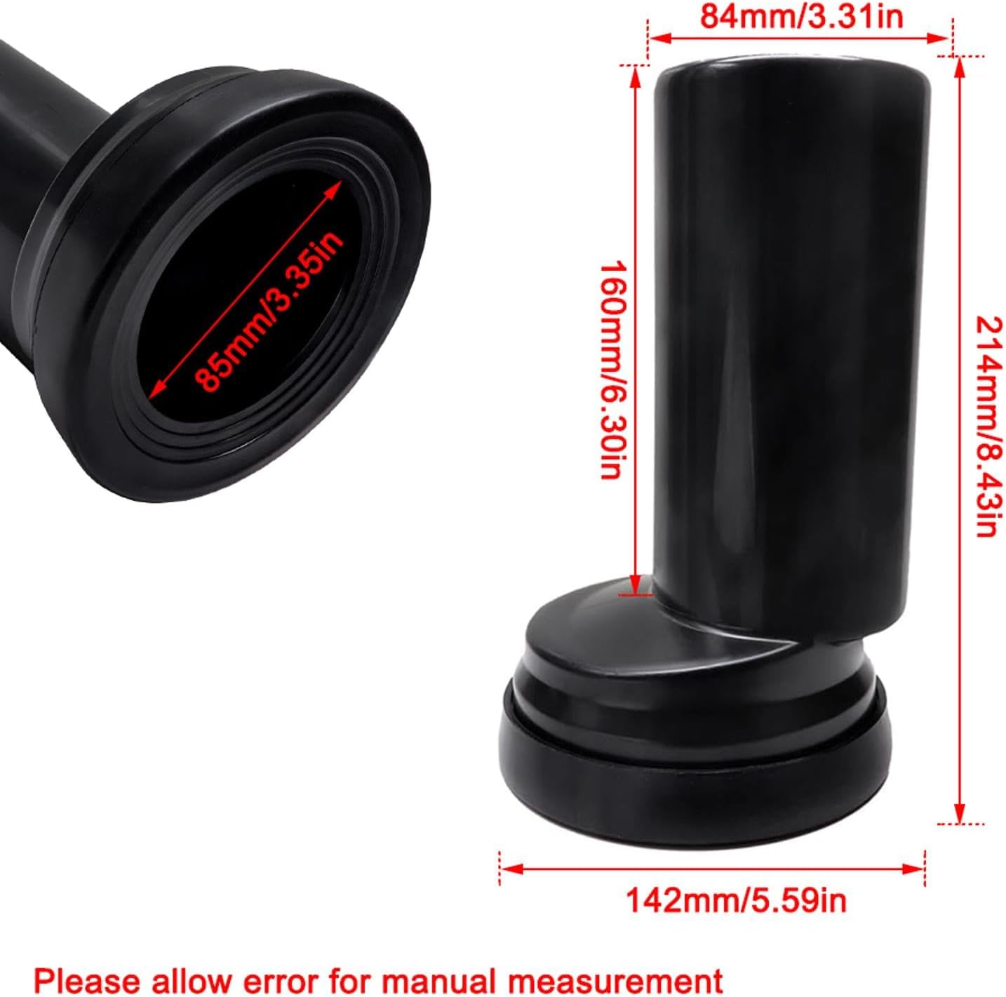 Wall Hung Toilet Tank Connector Set Includes Side Outlet Drain Pipe, Side Flush Pipe, Fixing Screws, and Cap, Toilet Replacement Parts, Easy to Use