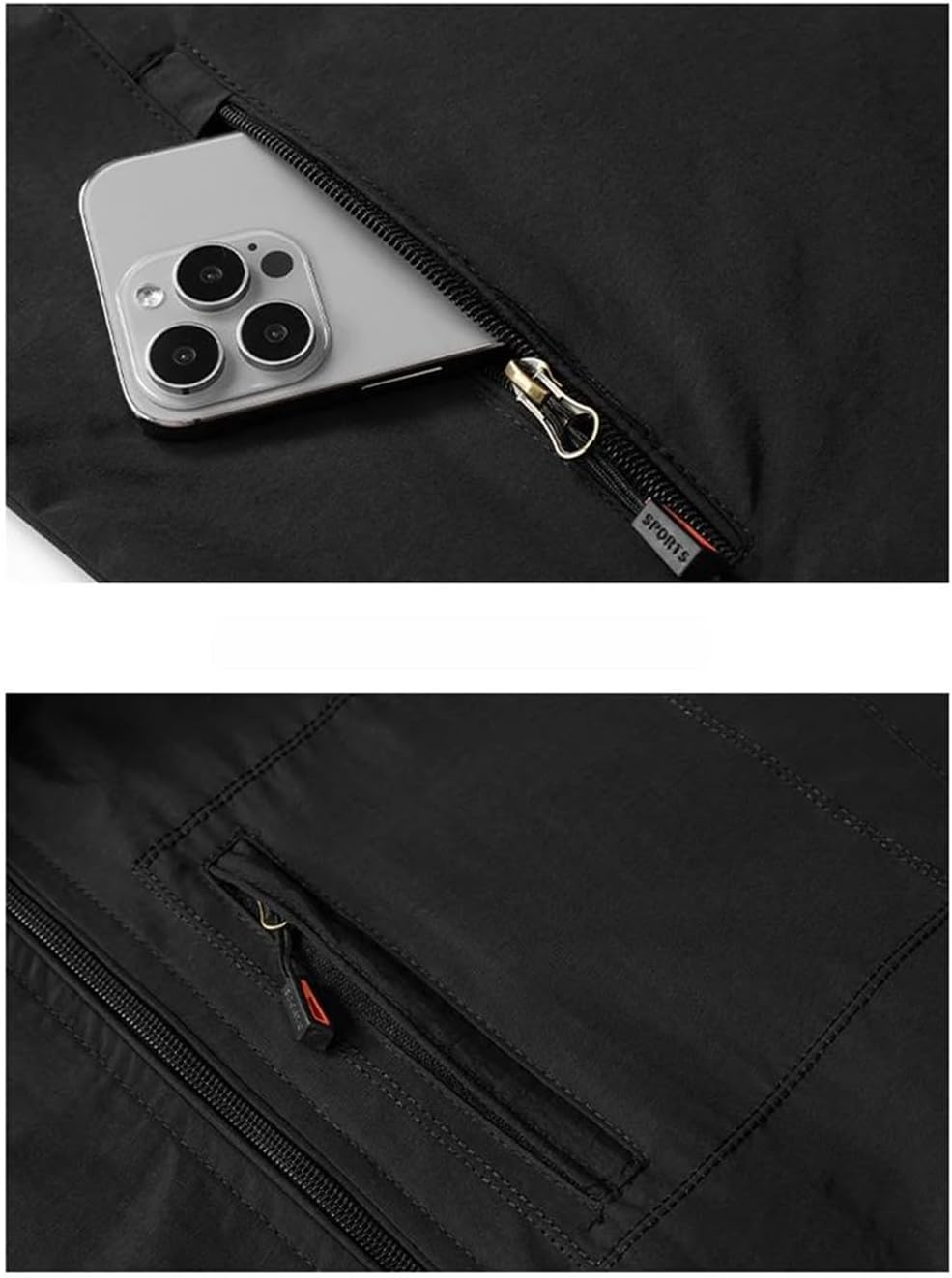 Men Outdoor Breathable Multiple Pockets Comfort Solid Removable Hat Solid Jacket Coat
