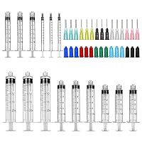 Vista 26 de Blunt Tip Food Syringe with Needle - Resin Refilling Glue Lube Liquid Plastic Syringes, 12Pack-5ml/cc Syringes for Lip Gloss Base Ink Precision Oil