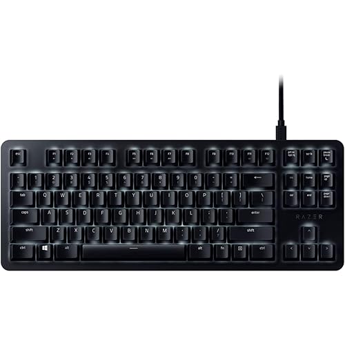 Razer BlackWidow Lite TKL Tenkeyless Mechanical Keyboard : Orange Key Switches - Tactile & Silent - White Individual Key Lighting - Compact Design - Detachable Cable - Classic Black