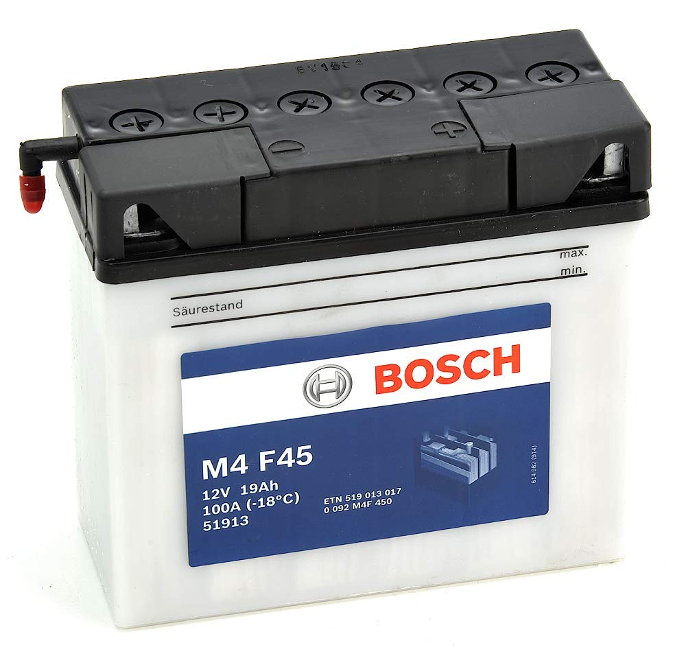 Bosch M4F45 Batterie moto 51913 - 12V Plomb 19A/h-210A