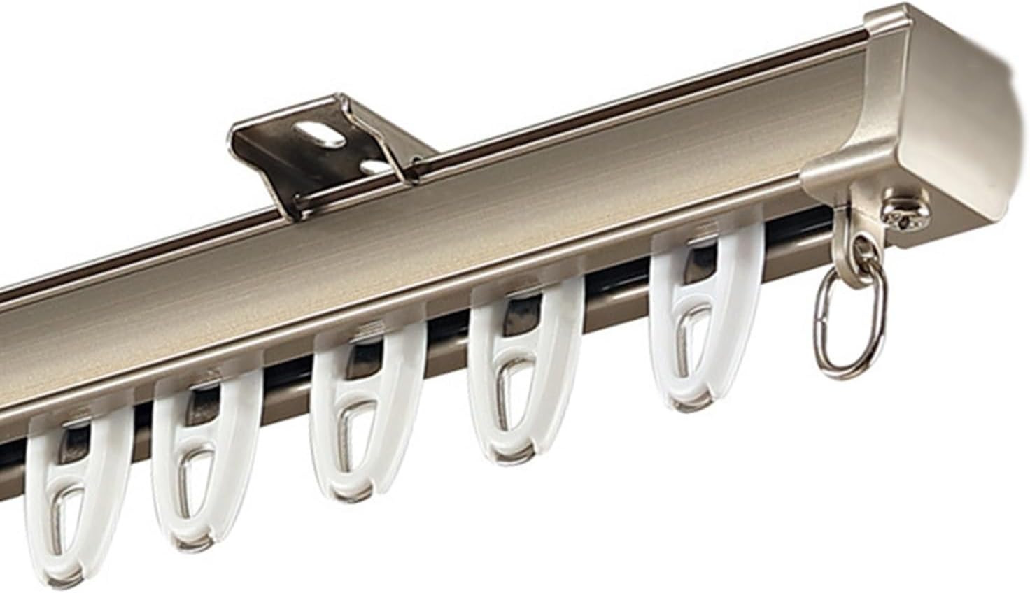 Amazon.com: Aluminum Curtain Track Curtain Rod, Heavy-Duty Curtain Rail ...