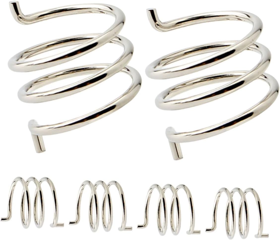 6pcs Bike Caliper Spring Clips Durable Brake Pad Fixing Pins for Mountain and Road Bikes Loss Design Reliable Braking Support Silver