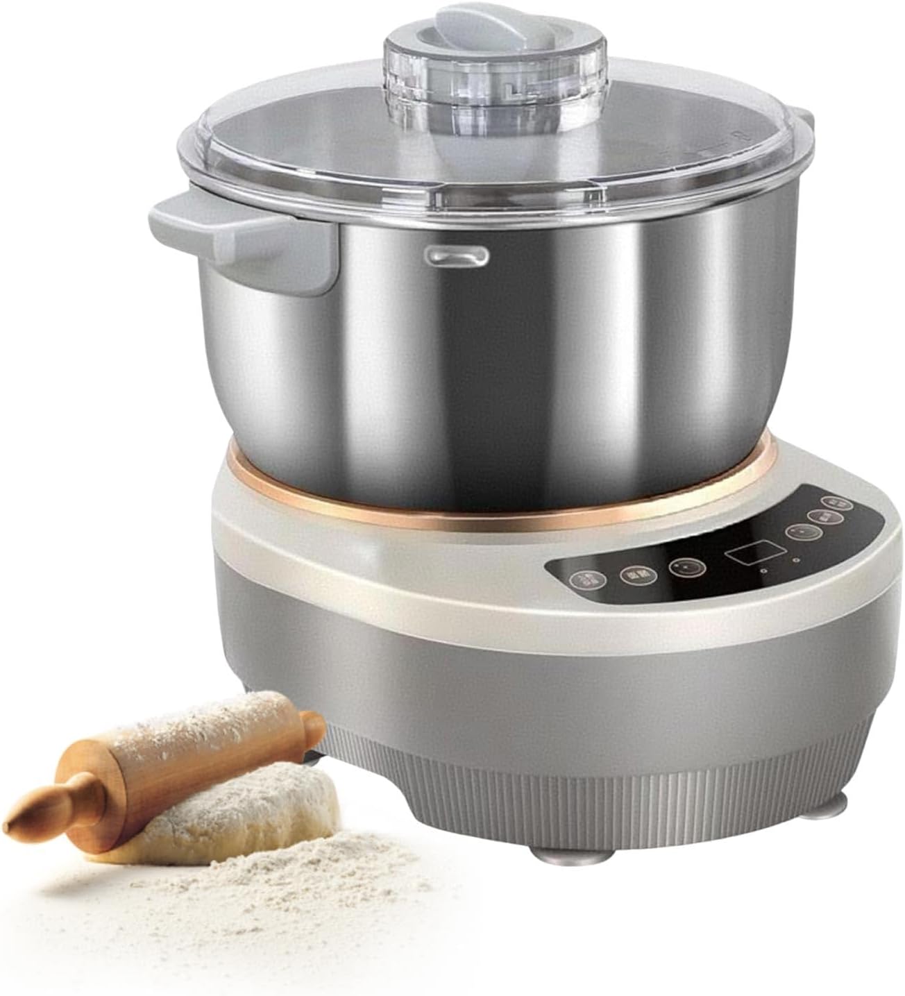 Electric Kneading Machine, Stand Mixer Automatic Dough Maker 5L/7L Metal Dough Mixer for Bread, Pizza, Dumplings, Sourdough, Easy to Clean and Durable(7L)