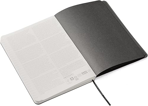 Miniatura 3 de Fabriano Ecoqua Plus - Cuaderno encuadernado con puntadas, 5.8 x 8.3 pulgadas, A5, forrado, negro