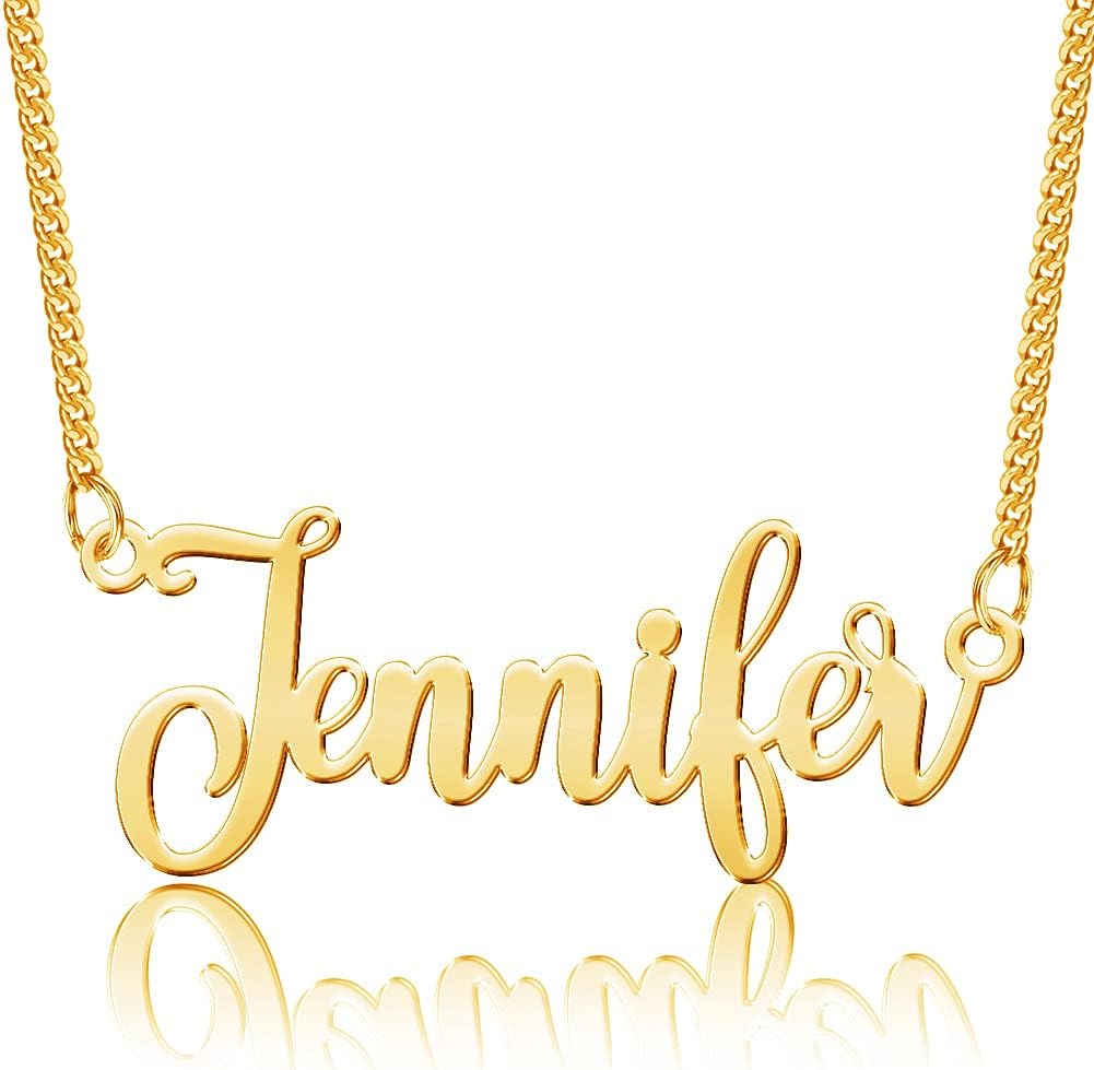 Custom Name Necklace for Women, Customized Nameplate Necklace Dainty Personalized Jewelry Gifts for Girlfriend