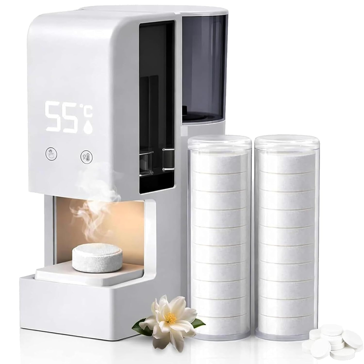 HiJiuAn Smart Hot Towel Dispenser, Automatic Hot Towel Dispenser, 55°c Constant Temperature, With 40/80pcs Disposable Compressed Towels, Intelligent Temperature Control, For 80pcs