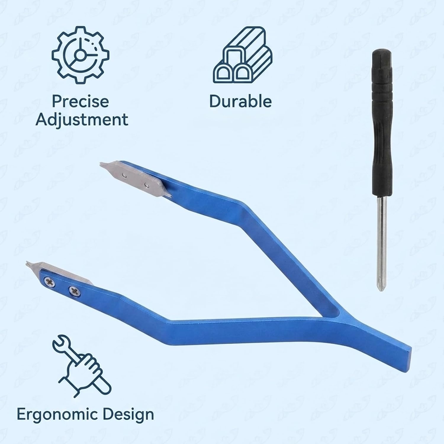 2pcs Watch Band Tool Set, Spring Bar Tool, Watch Tweezers, Professional Repair Kit for Maintenance and Band Replacement, Blue