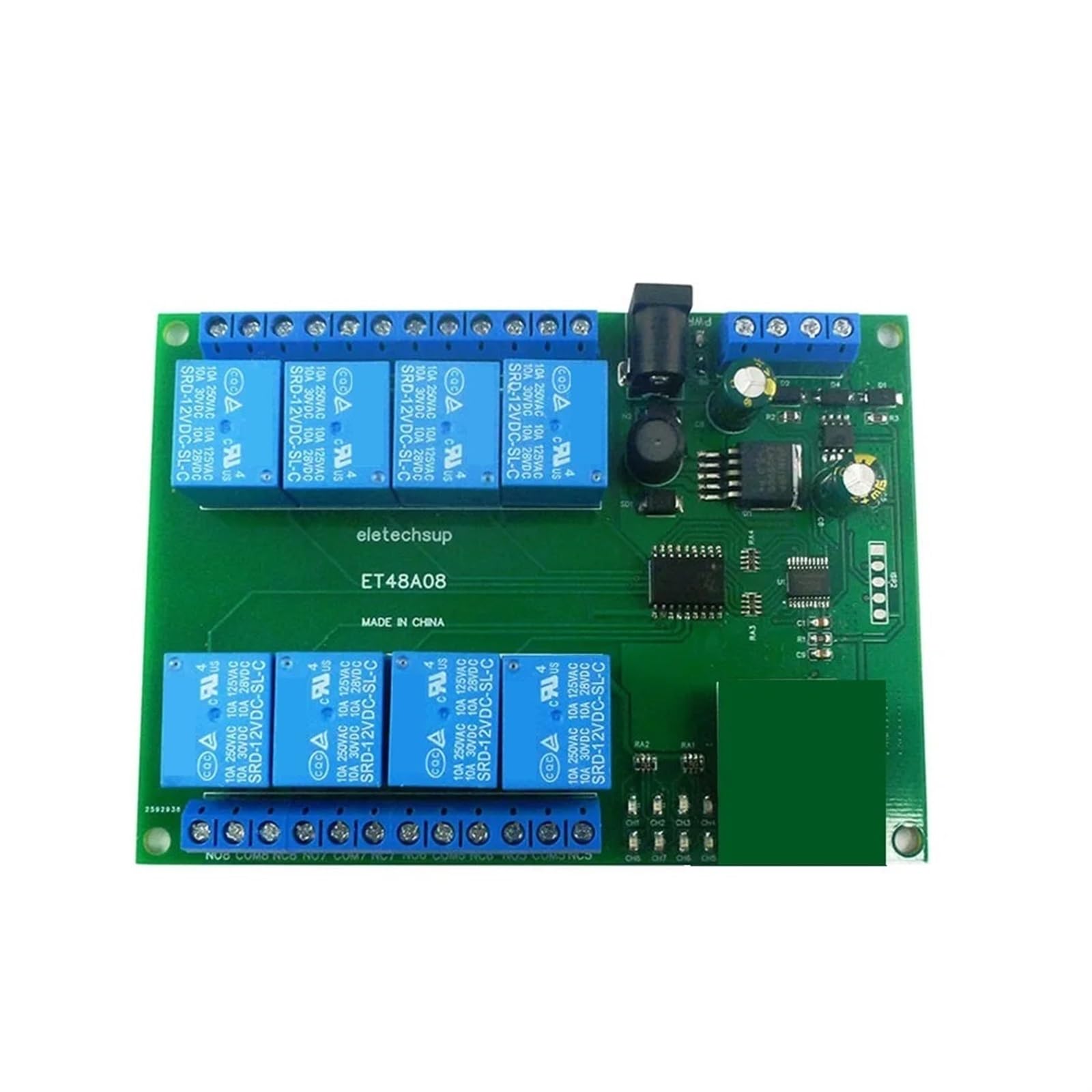 Relais RS485 Modbus RTU 8 Canaux Carte Commutation UART PLC