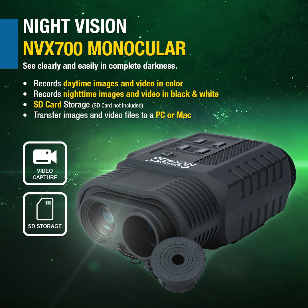 Snapklik.com : BARSKA NVX700 Night Vision Digital Monocular 9X ...