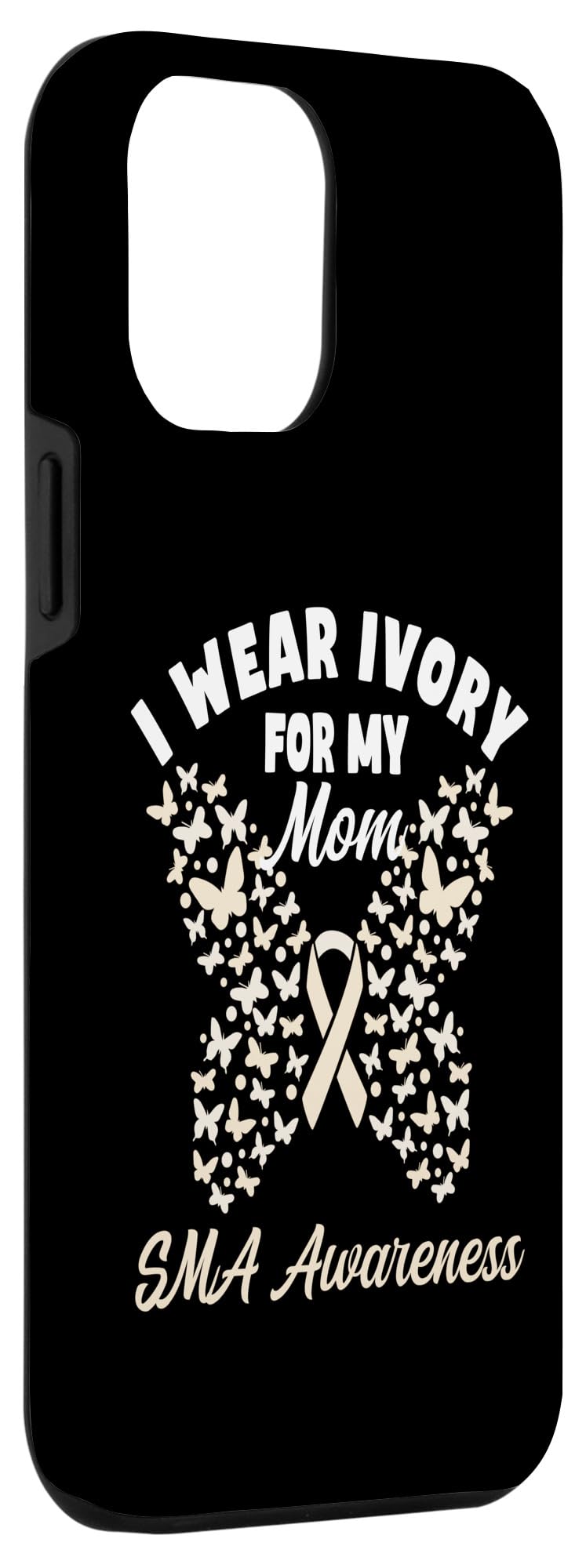 iPhone 12 Pro Max I Wear Ivory For My Mom SMA Awareness Support Dress Case - Image 3